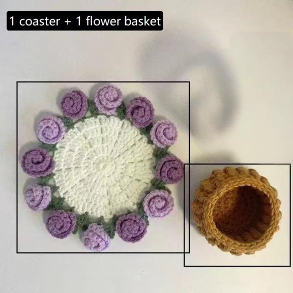 Mini Rose Bouquet Coasters Rose Placemats Coasters Tea Coasters