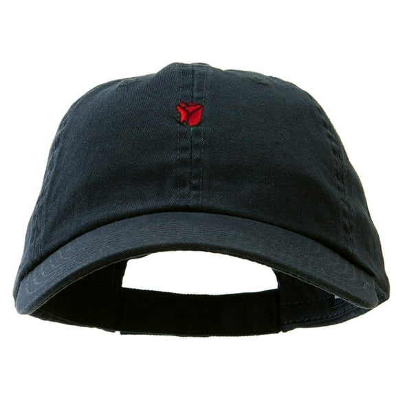 Mini Rose Embroidered Low Cap - Navy OSFM