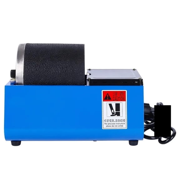 Mini Rotary Tumbler Drum Polishing Machine Kit Adults Kids Easy To Use And Maintain Leak Proof Single Rubber Barrel Fun Rock ,Stable Running
