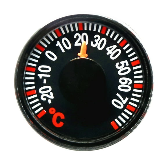Mini Round Diameter 27mm Plastic Degrees Thermometers for Home Outdoor Car Household Temperature Measure
