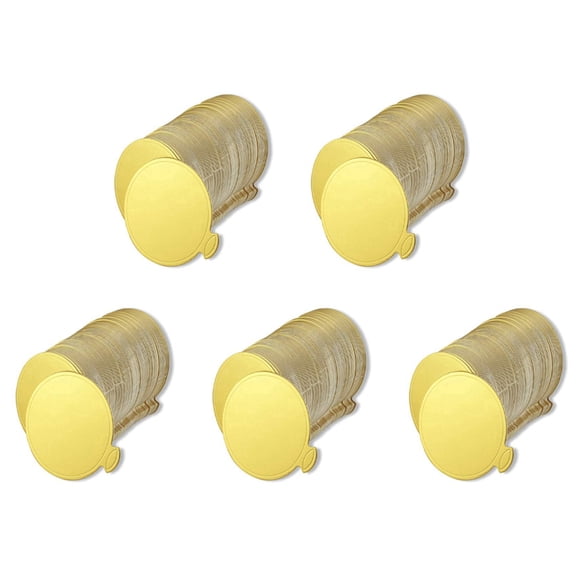 Mini Round Golden Cardboard Cake Base, Mousse Cake Plate, 500 Pieces Cake Paper Plate Round Cardboard Base Dessert Plate