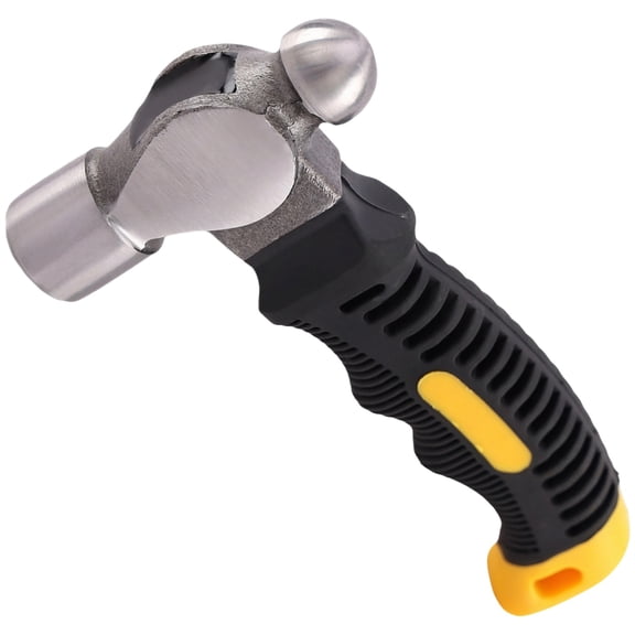 Mini Round Head Hammer, Lightweight Jewelry Hammer with Comfortable Plastic Handle, 6.1 in / 15.5 cm Small Metal Hammer for Jewelry Stamping, Metal Working, Home Repair, DIY Projects