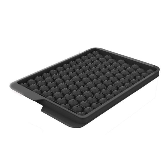 Mini Round Ice Cube Trays Small Crushed Ice Maker 0.45 Inch Tiny Ice Ball Mold Plastic Ice Tray with Lid for Coffee Juice Drinks Freezer