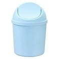 thumbnail image 1 of Mini Round Plastic Trash Can with Shake Lid, 5" Desktop Waste Bin for Bathroom, Kitchen, Office, Dorm, Odor-Sealing Swing Cover, Non-Slip Base, 1 Mini Storage Bucket, 1 of 6