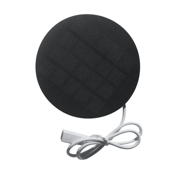 Mini Round Solar Panel 1.2W 5V 110mm with USB Port for Outdoor Phone