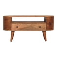 thumbnail image 1 of Mini Rounded Entertainment Unit | For Bedroom with Max 39-inch TV | 100% Solid Mango Wood Handcrafted | Solves Space Constraints, 1 of 5