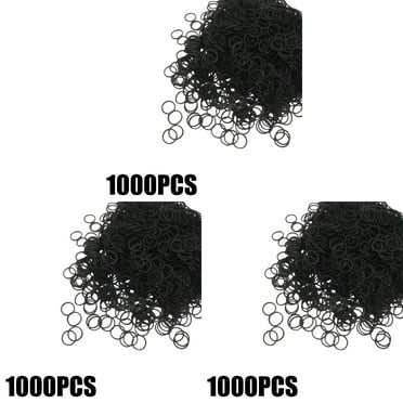 Mini Rubber Bands Soft Elastic Bands Small Tiny Black Rubber Bands For Kids Hair Braids Hair Wedding Hairstyle (1000 Pieces Black) 2PCS Elastic Hair Band Remover Rubber Hair Bands 5 Or Less Items for