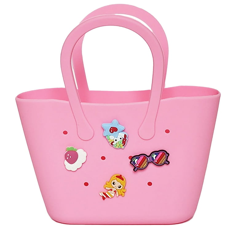 Mini Rubber Tote Bag for girls/Small Rubber Beach Bag for kids