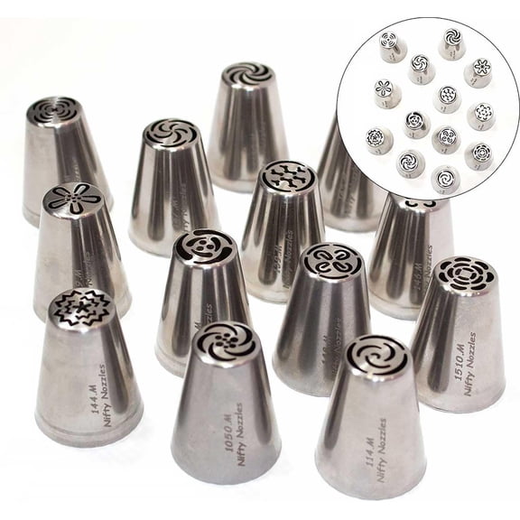 Mini Russian 13 pc Piping Tip Set, Sugar and Crumbs
