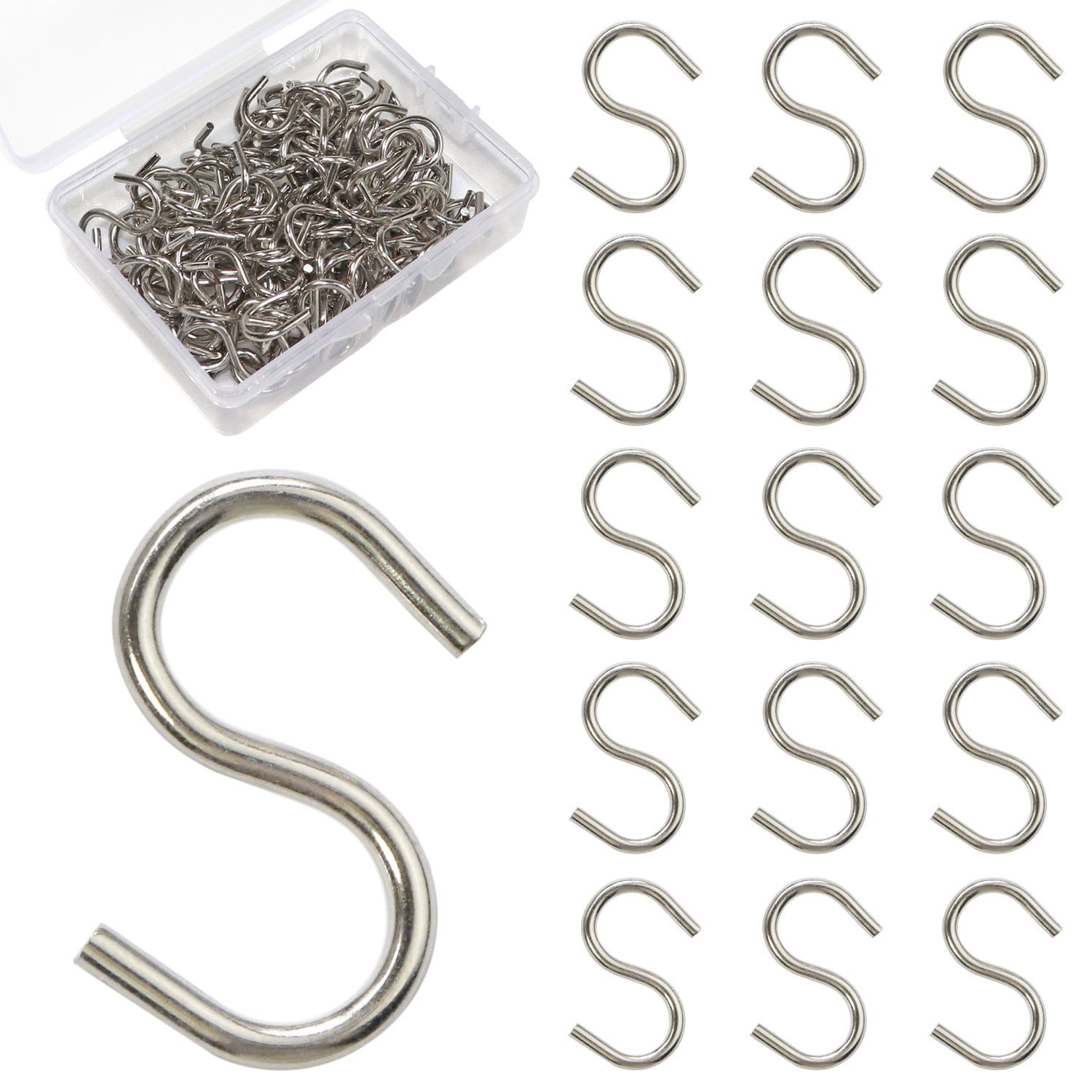 Mini S Hooks Connectors S Shaped Wire Hook Hangers 200pcs Hanging Hooks for  DIY Crafts, Hanging Jewelry, Key Chain, Tags, Fishing Lure, Net Equipment