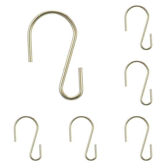 Mini S Hooks Ecohintz Mini S-Hooks for Hanging - 50pc Metal S-Shaped Connectors for Ornaments, Jewelry & Potted Plants, Small Kitchenware & Decor Organizer, Rust-Resistant Multipurpose Hooks