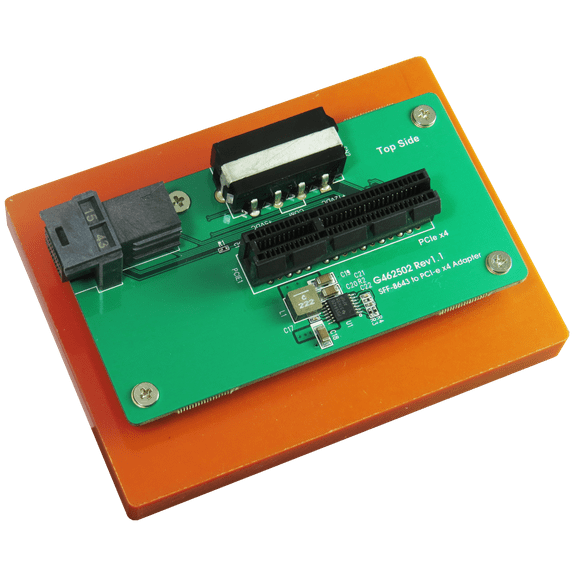 Mini SAS HD SFF-8643 to PCI-e Gen 3 4 Lanes Slot Adapter with Open End Connector
