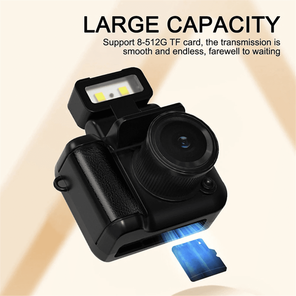 Mini SLR Style Camera Cmos 64GB with Flash Light & Charging Dock ...