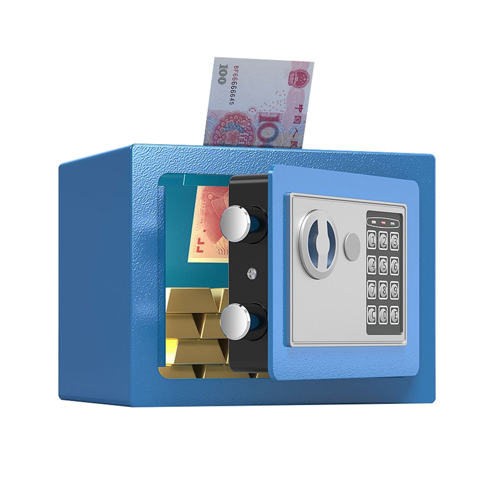 Mini Safe Key Password,Double Insurance Antitheft Home Safe Deposit