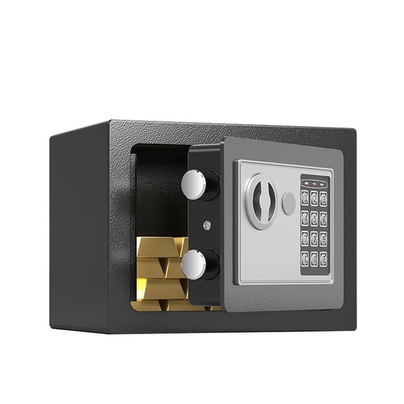 Mini Safe Key Password,Double Insurance Anti-theft Home Safe Deposit Box Fire Safe for Office ,Security and Anti-Theft