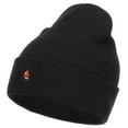 thumbnail image 1 of Mini Sailboat Embroidered Long Beanie - Black OSFM, 1 of 5