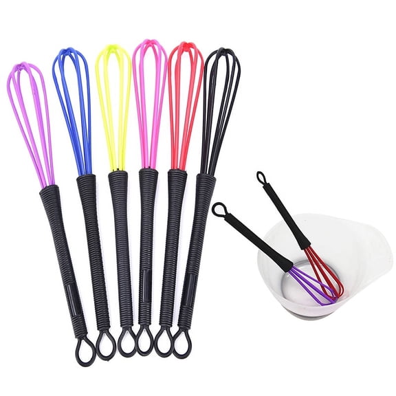 Mini Salon Hairdressing Tool Tint Color Dye Whisk Balloon Whip Mixer Random WL