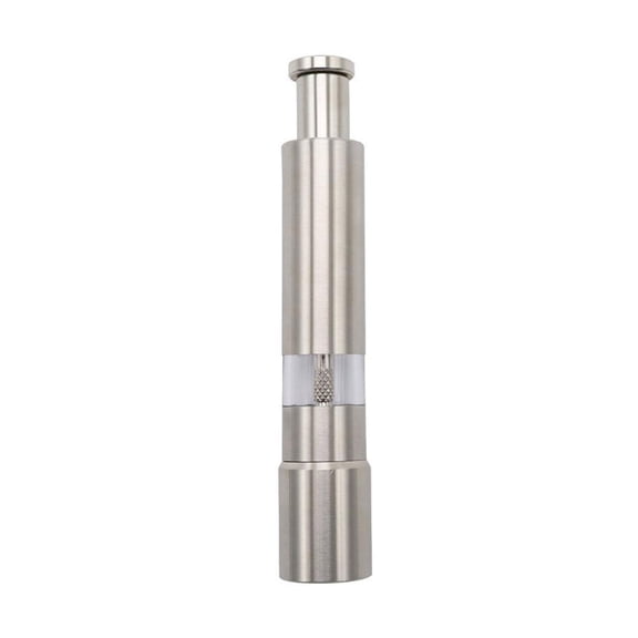 Mini Salt and Pepper Grinder Set,Stainless Steel Sea Salt and Pepper Mill with Push Button Grinder for Home Restaurant Camping Travel Cooking BBQ C4S2