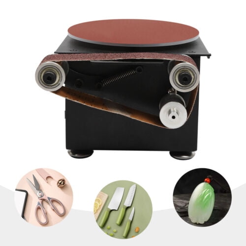 Mini Sand Disc Machine Grinding Belt Grinder Polishing Sanding Knife Sharpener