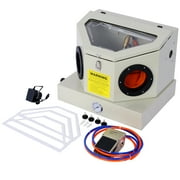 Mini Sandblaster - Ergonomic and Compact Design for Precise Sandblasting, with Heavy Steel Construction and Built-in Blast Gloves for No Sand Leakage, Bright LED Lighting System