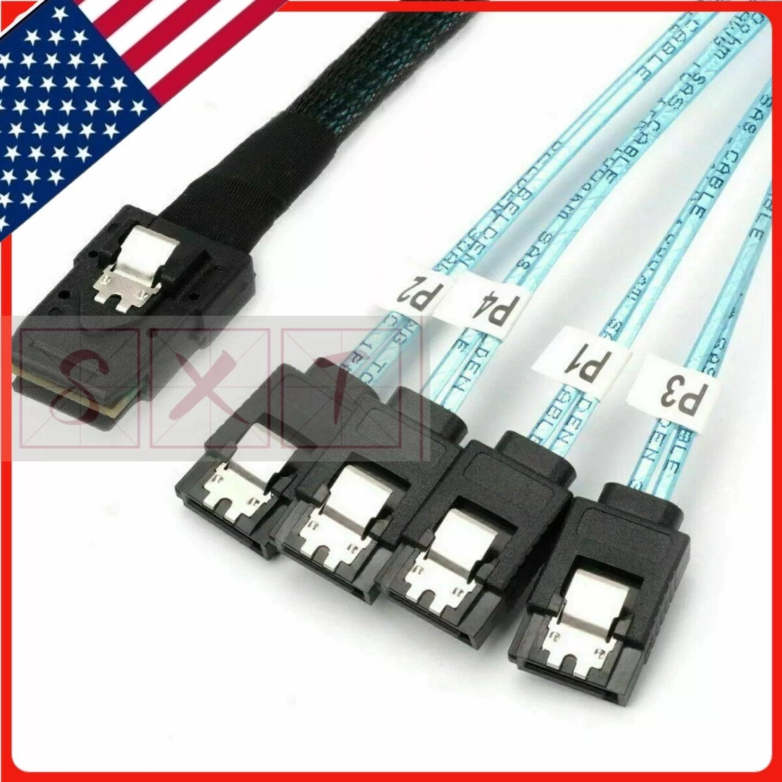 Mini Sas Cable Mini-Sas (Sff-8087) To Sata Forward Breakout Internal Hba Raid