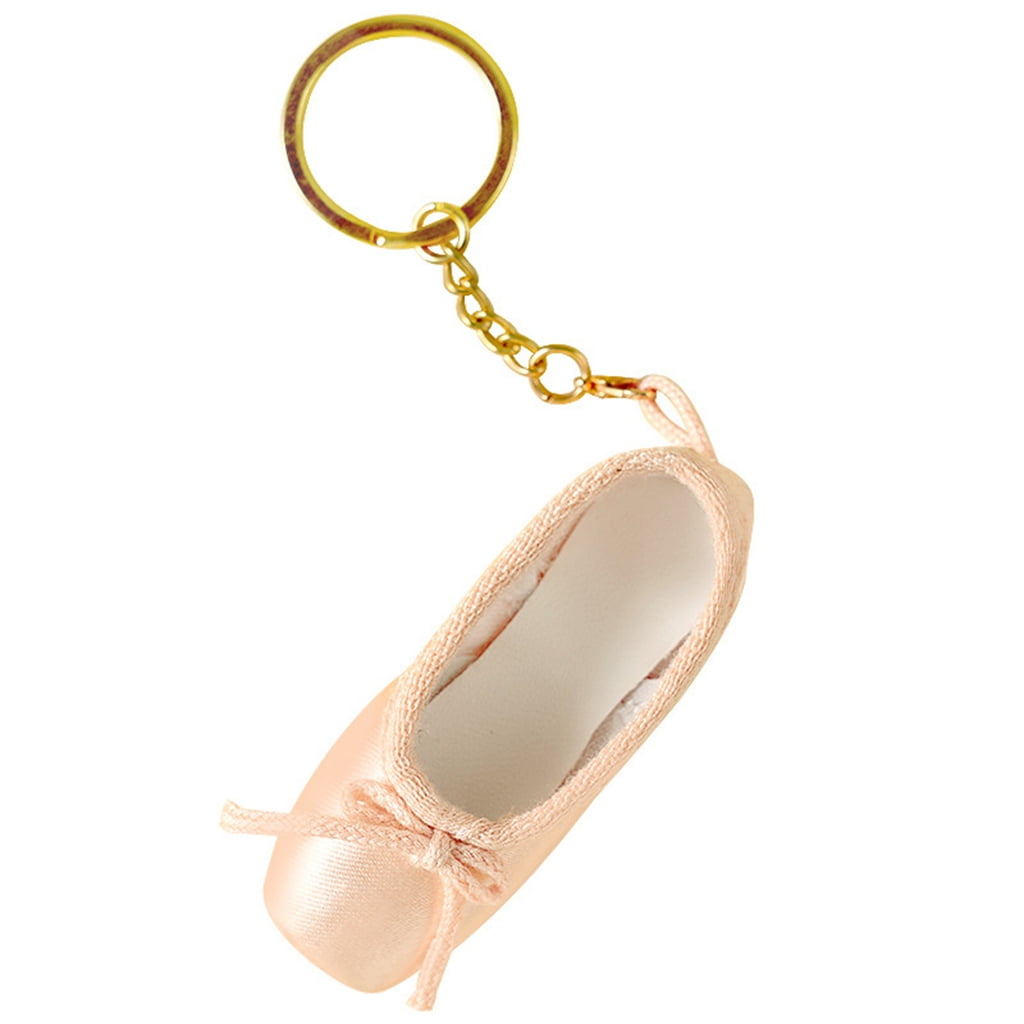 Ballet Key Rings Mini Satin Ballet Shoes Keychain Pointe Shoes Keyrings Handmade Pointe ...