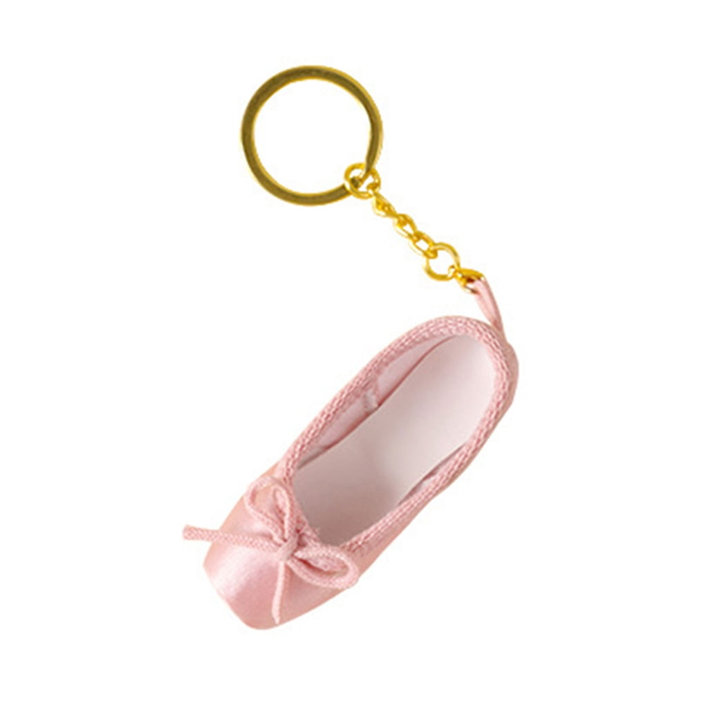 Ballet Key Rings Mini Satin Ballet Shoes Keychain Pointe Shoes Keyrings Handmade Pointe ...