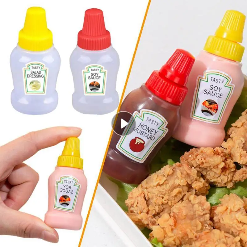 Mini Sauce Bottle Refillable Ketchup Honey Salad Containers Bottle
