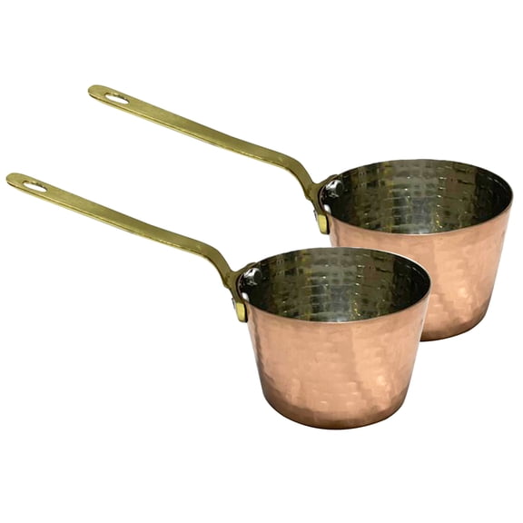Mini Sauce Pan Copper Stainless Steel Butter Warmer Pan Coffee Milk Warmer Mini Butter Melting Pot Small Multipurpose Use for Home Kitchen or Restaurant