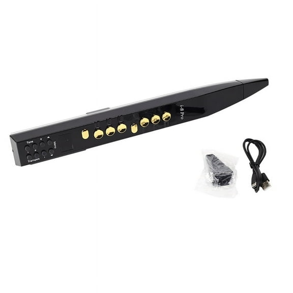 Mini Saxophone, Digital Wind Instrument, Mini Electronic Wind Instrument Set, Built in 5W HiFi Speaker for Student Black