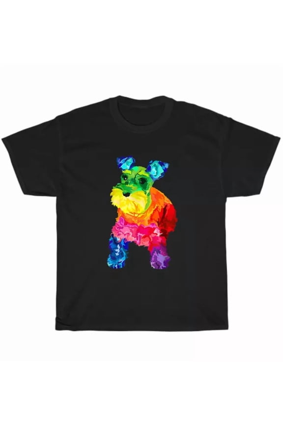 Mini Schnauzer Colorful Miniature Schnauzer Dog Lover T-Shirt
