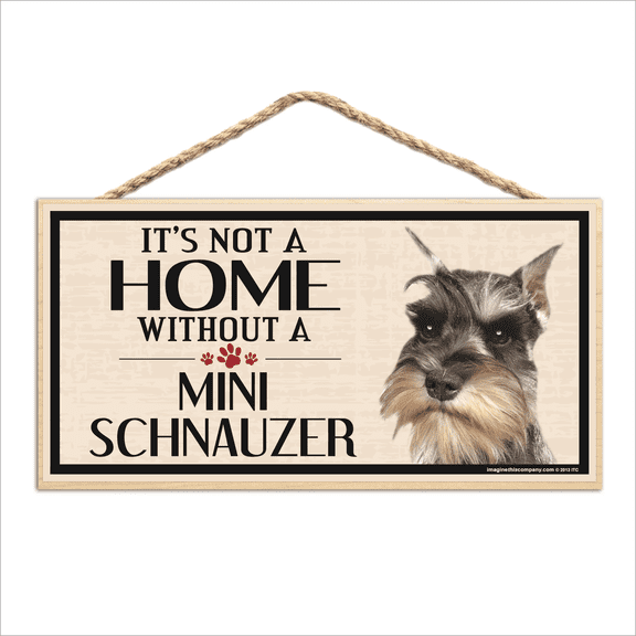 Mini Schnauzer Wood Breed Sign