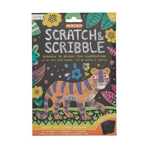 Mini Scratch & Scribble Art Kit: Jungle Fun - 7 PC Set (Other)