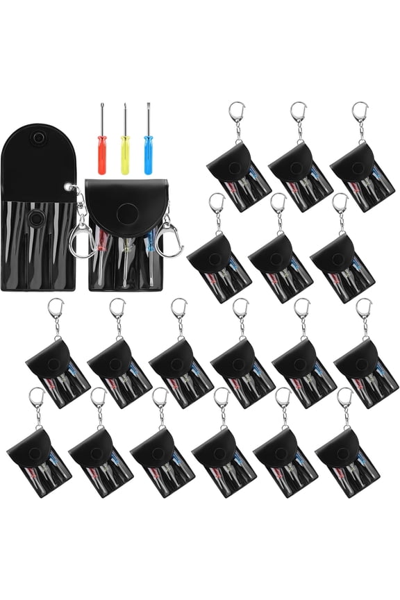 Mini Screwdriver Keychain Set - 20 Pieces, Bulk Gifts for Men and Adults, Portable Keychain Tool Kit for Everyday Fixes, Adult Party Favors, Stocking Stuffers for Men