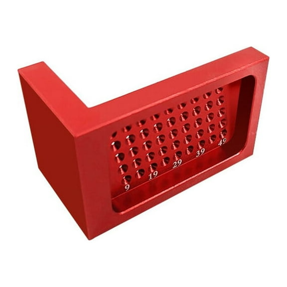 Square Tool Metal Hole Ruler Woodworking Scriber Woodworking Ruler Metal T-Shaped Ruler Mini Scriber Ruler
