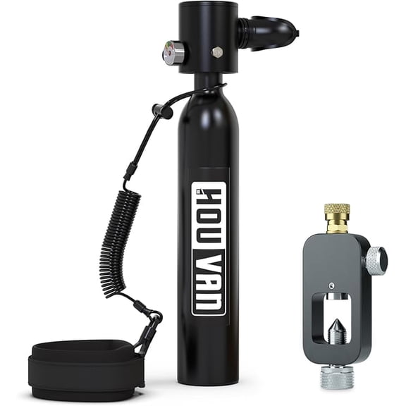 Mini Scuba Tank 0.5L Capacity Inflatable Diving Tank DOT Certified Portable Scuba Tank Support Underwater Breathing up to 16ft for Underwater Work/Underwater Recreation