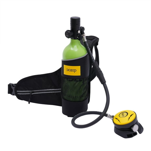 Mini Scuba Tank, 1L/0.9Qt Scuba Diving Tank 15-20 Minute Underwater Breath Device Portable Diving Oxygen Tank Kit Portable Diving Tank Kit for Emergency Rescue Underwater Exploration