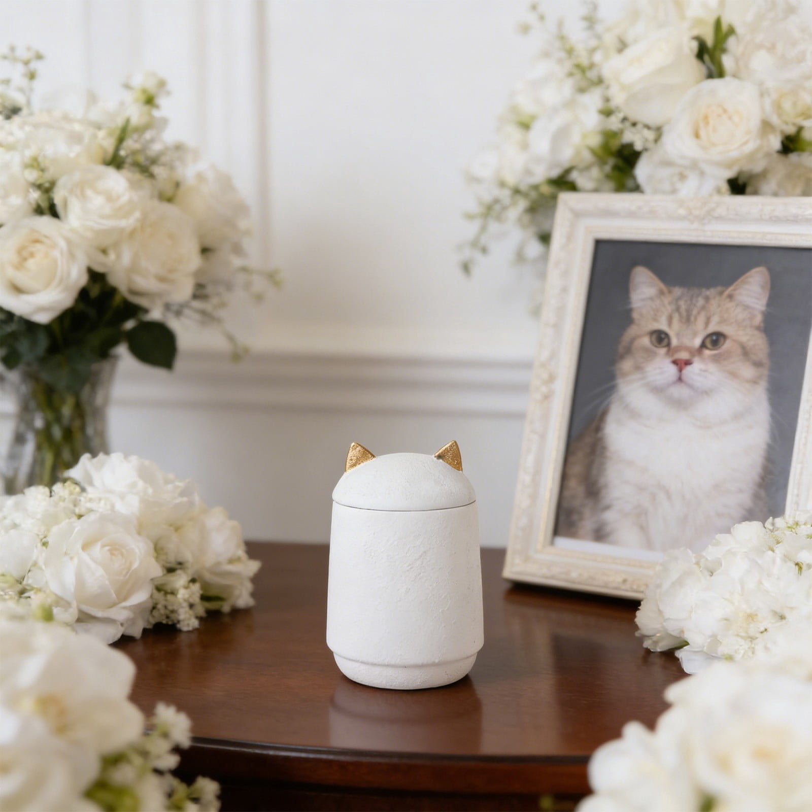 Mini Sealed Pet Cremation Urn for Ashes and Hair Small Memorial Jar with Lid for Dogs Cats Pet Funeral Supplies, 1.6in