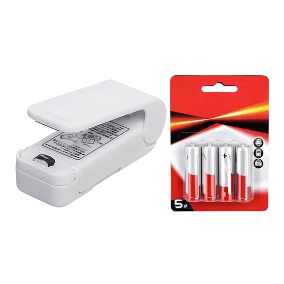 Mini Sealing Machine, 2026 Upgrade Mini Bag Sealer 2 In 1 Sealer and Cutter Handheld Heat Vacuum Sealer Portable Resealer Machine for Plastic Bags Food Storage Snacks Freshness(White)