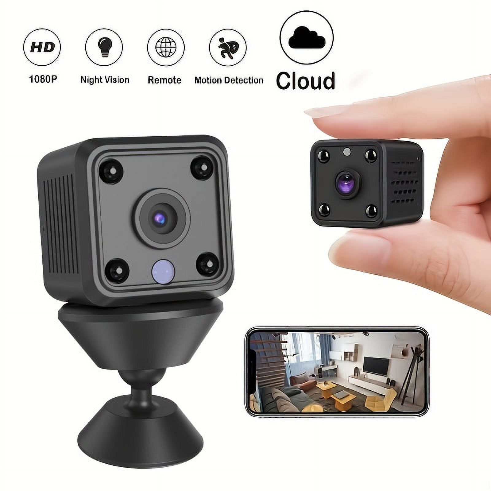 Mini WiFi IP Camera - 1080P HD, Night Vision, Motion Detection, Battery Powered (SmartCam)