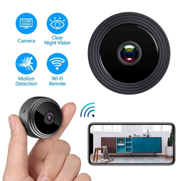 Mini Security Camera, 1080P HD WiFi Home Indoor Outdoor Camera for Pet/Nanny, IP Camera Remote Viewing for Security with iOS,Android Phone APP