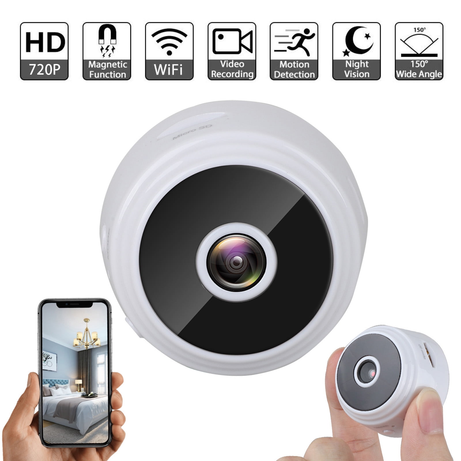 Mini Security Camera, 1080P HD Wireless Hidden WiFi Philippines Ubuy