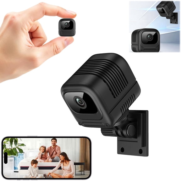 Mini Security Camera Wireless Indoor with Night Vision, Motion Detection, 130 Degree Wide Angle, 1200mAh Big Battery Capacity