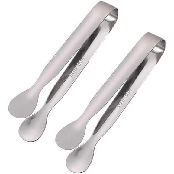 Mini Serving Tongs, Stainless Steel Small Serving Utensils Ice Tongs Sugar Tongs 4.8"