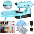 thumbnail image 1 of Mini Sewing Machine for Beginners, Handheld Sewing Machine with Sewing Bag, Expansion Board, LED Light, Fast Stitch Suitable for Clothes,Jeans,Cutains,DIY Home Travel, 1 of 6