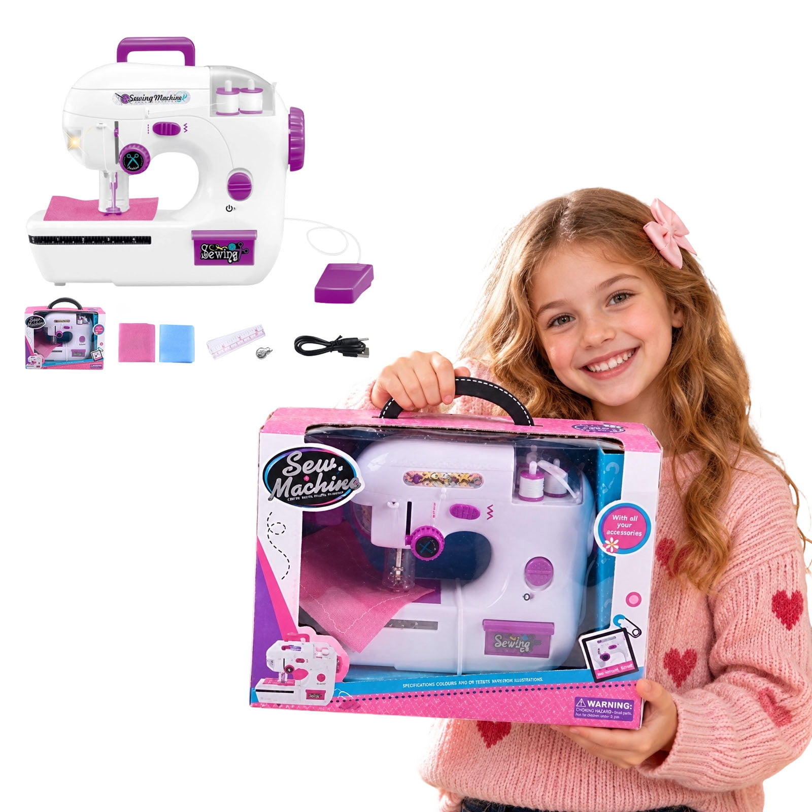 Mini Sewing Machine Kit for Beginners – Learn Arts & Crafts Skills ...