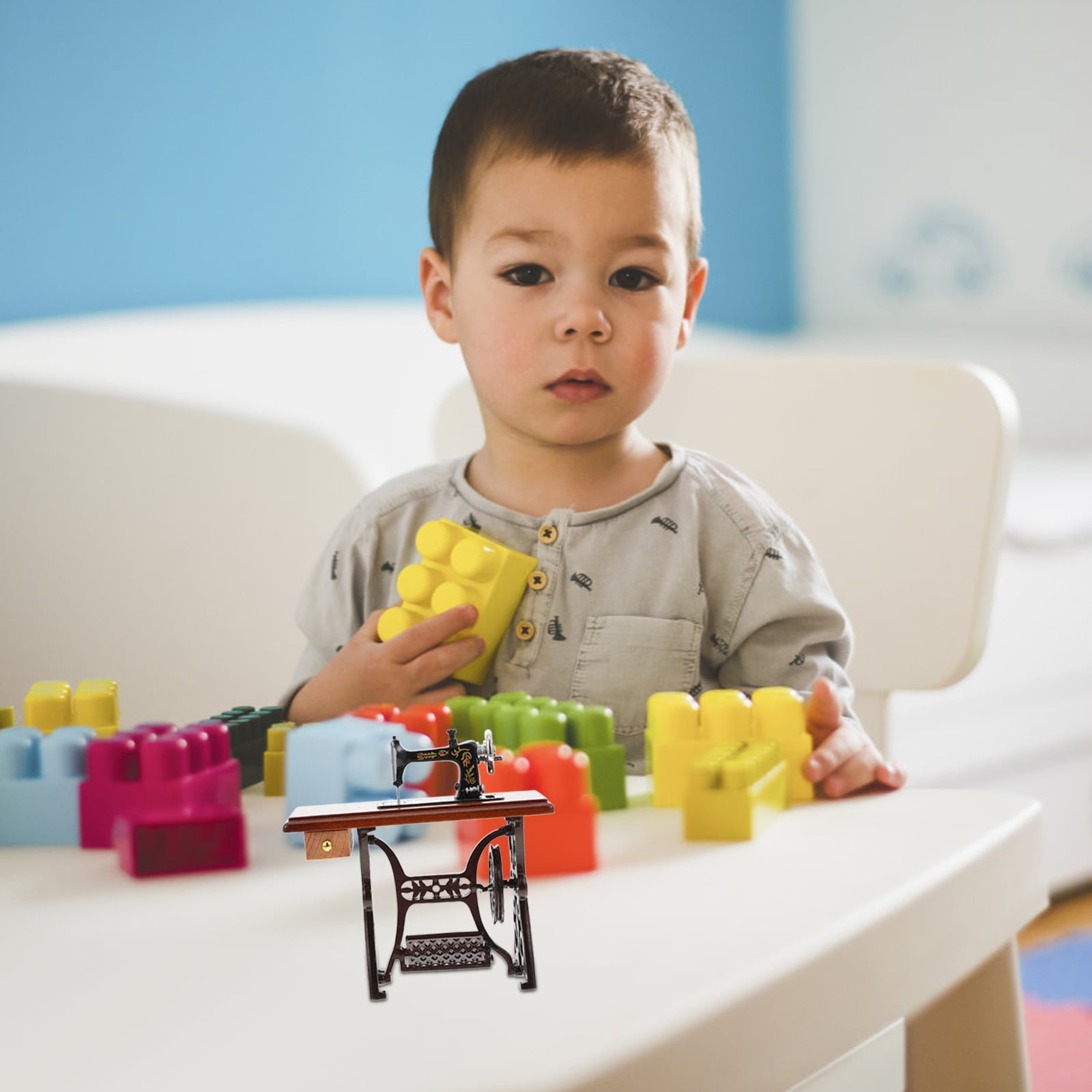 Mini Sewing Machine Ornament Sewing Machine Tailor Toy Mini House