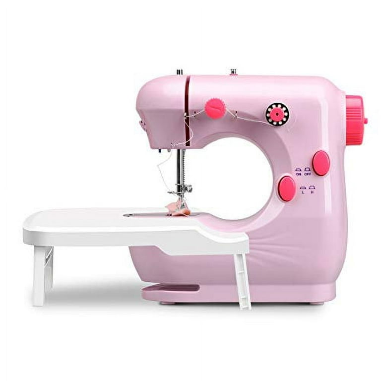 Handheld Sewing Machine,Portable Hand Sewing Machine,Sewing Kits for  Adults,Wooden Sewing Box,Mini Sewing Machine for Beginners [143 PCS],pink