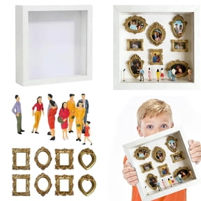 Mini Shadow Museum Box, DIY Craft Shadow Box for Art Lovers, Perfect Personalized Gift Museum Box, Creative DIY Craft Museum Box Kit, Home Decor, White 9.84x9.84 Inch (1Pcs)