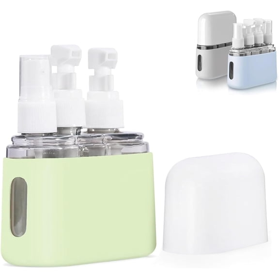 Mini Shampoo Dispenser Portable Travel Bottle Set, Mini Dispenser Portable Travel Set, Leak Proof Pump Bottles Containers Travel Size, Reusable Travel Bottles for Toiletries